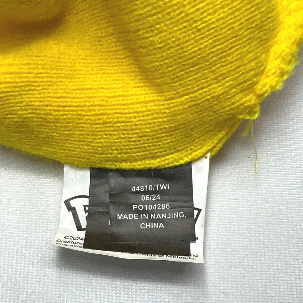 Pokemon Pikachu Knit Beanie Hat Yellow Youth‎ One Size Character Cap